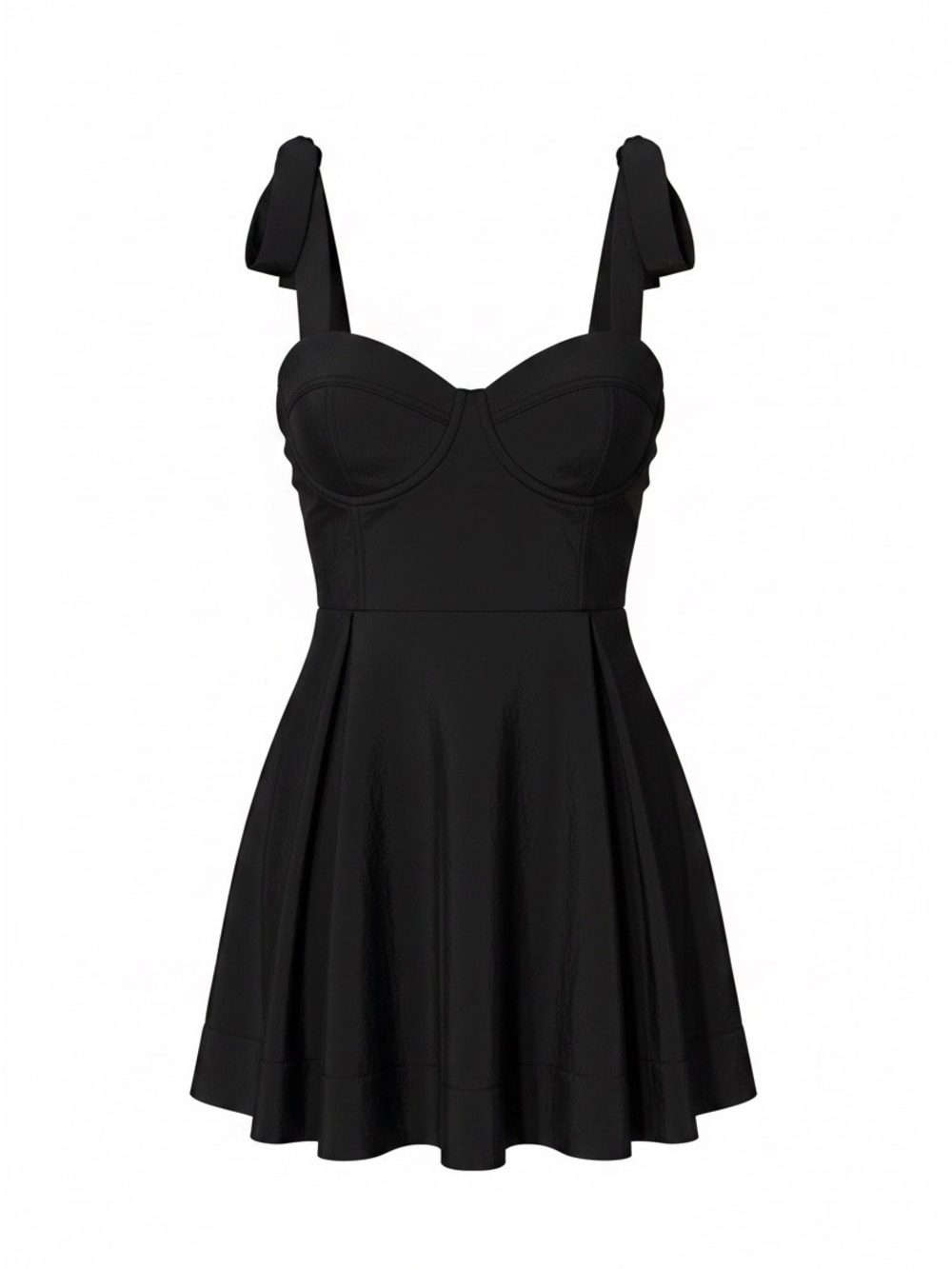 Gianni Bini Black Tie-Shoulder Fit & Flare Mini Dress
